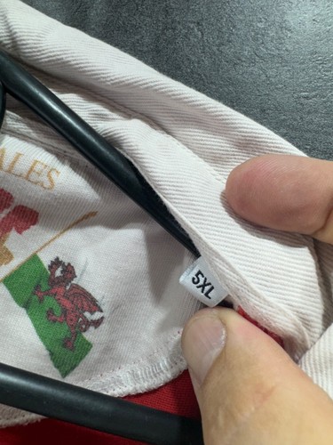 Cotton Traders Wales Rugby Union Jersey Men’s Rare Vintage Shirt Size 5XL - Picture 5 of 14