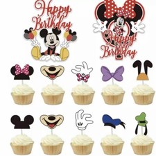 Disney Minnie Mouse Cake Picks / Cupcake Toppers Birthday PartyDecorations