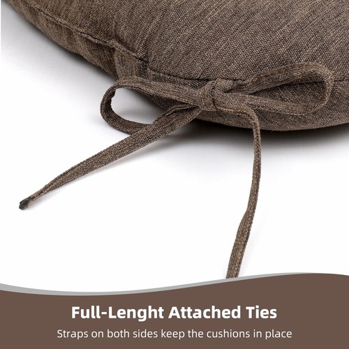 RACE LEAF 17" x 17" Terrassenstuhl Sitzauflagen Braun - Outdoor/Indoor Terrasse Kissen... - Bild 3 von 8