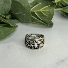 Keith Jack Celtic Enrick 10K Yellow Gold & Sterling Silver Large Men’s Ring