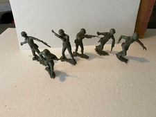 MARX 6" U.S. ARMY SOLDIER LOT OF 5 c. 1960's PLAYSET FIGURES WWII WW2 VINTAGE