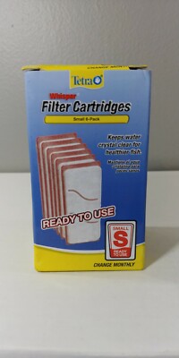 NEW 6 PACK TETRA WHISPER FILTER CARTRIDGES SMALL FISH AQUARIUM CRYSTAL CLEAR
