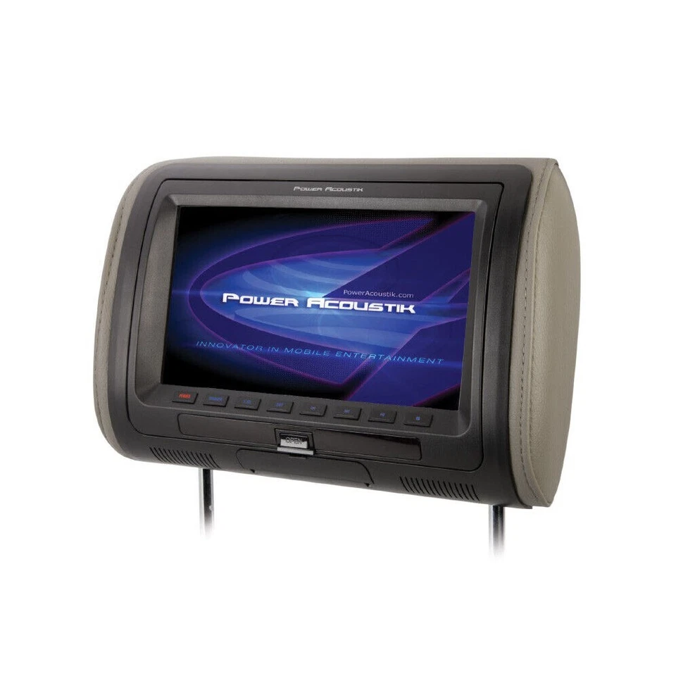 POWER ACOUSTIK H-91CC 9" 9 INCH LCD UNIVERSAL HEADREST MONITOR IR FM TRANSMITTER - Image 3 of 3