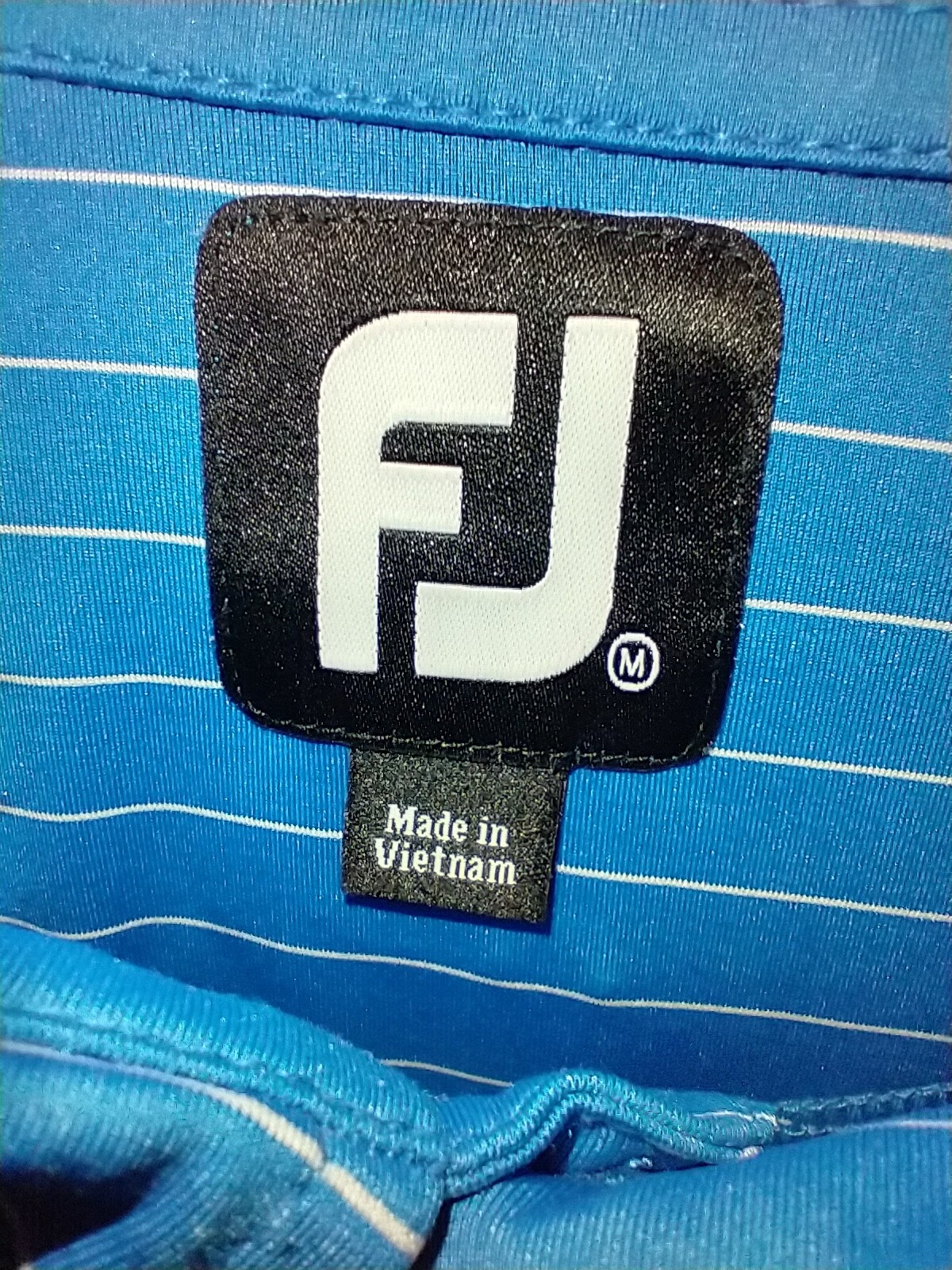 Footjoy FJ Striped Short Sleeve Golf Polo Shirt Men's sz Medium