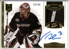 2013-14 Dominion Patches Autographs #APFA Frederik Andersen RC PATCH AUTO /99