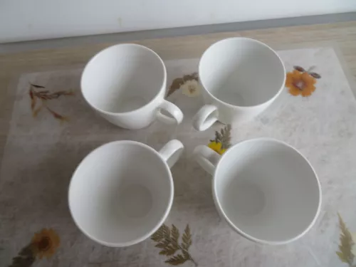 Centura by Corning 4 Classic White 8 oz.  Mugs