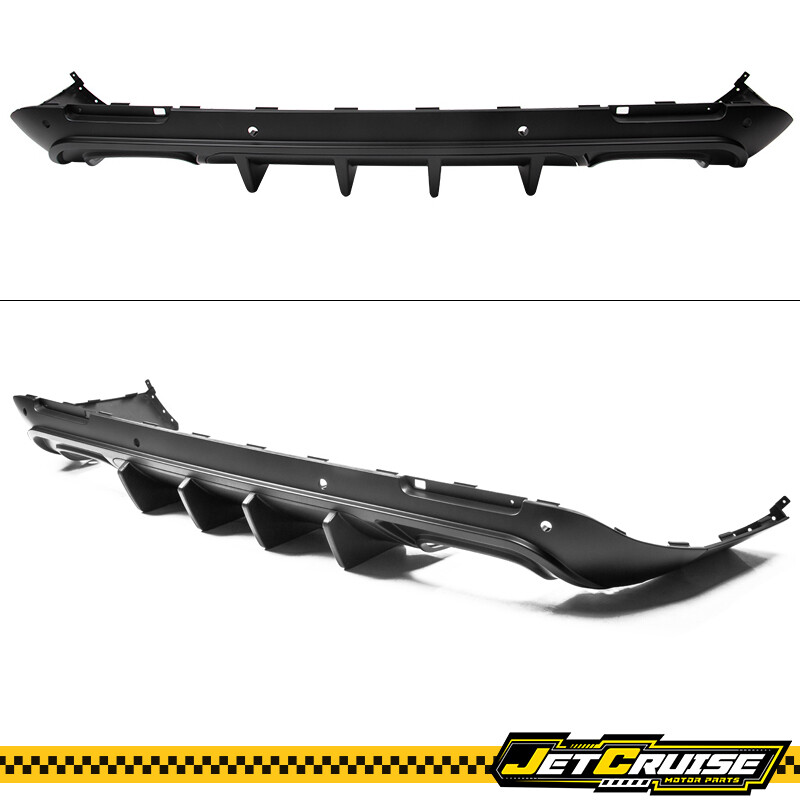 Fits 15-23 Dodge Challenger V3 Style Rear Bumper Lip Diffuser Matte Black PP