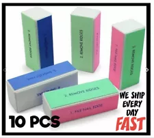 10 pcs Nail Art Shiner Buffer 4 Ways Polish Sanding File Block Manicure Product 