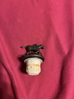 Blanton's Bourbon Whiskey Horse / Jockey Cork Stopper. ''B''
