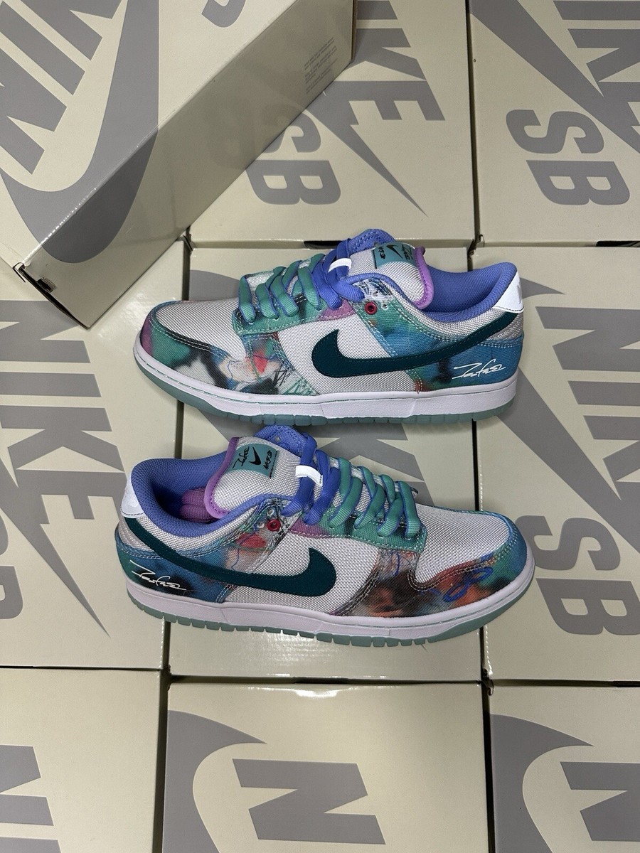 Size 8 - Nike Futura Laboratories x Dunk SB Low Bleached Aqua | eBay