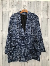 Women’s Blue Plus Size Career Blazer Size 1x one Button