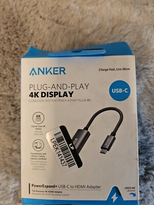 Anker PowerExpand+ USB-C to HDMI Adapter Plug-and-Play 4K Display Output Cable