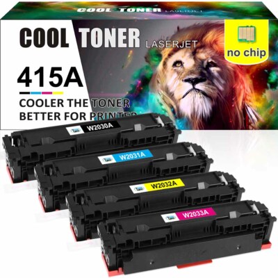 4x Toner Kompatibel für HP 415A Color LaserJet Pro M454DW M479DW M479FDN M479FDW