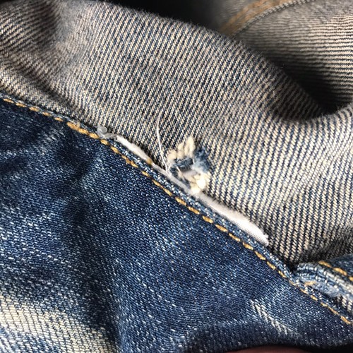 Chaqueta Levis Trucker Para Hombres S Azul Desteñido Denim Jean Abotonado Tipo 3 Abrigo - Imagen 4 de 11