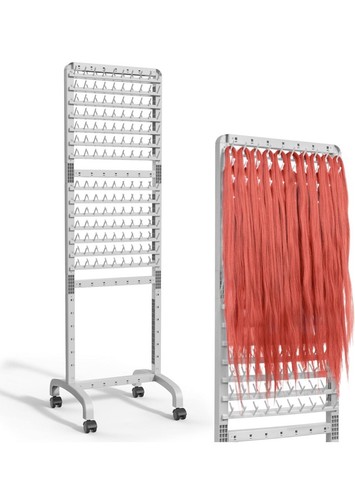Braiding Hair Rack Standing Height Adjustable 280 Pegs Heavy Duty Braiding Ra...