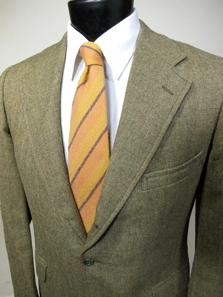Vtg Varsity Towns Ivy League Sport Coat 42R Hook Vent 3/2 Roll J Press Tie - Image 3 of 4