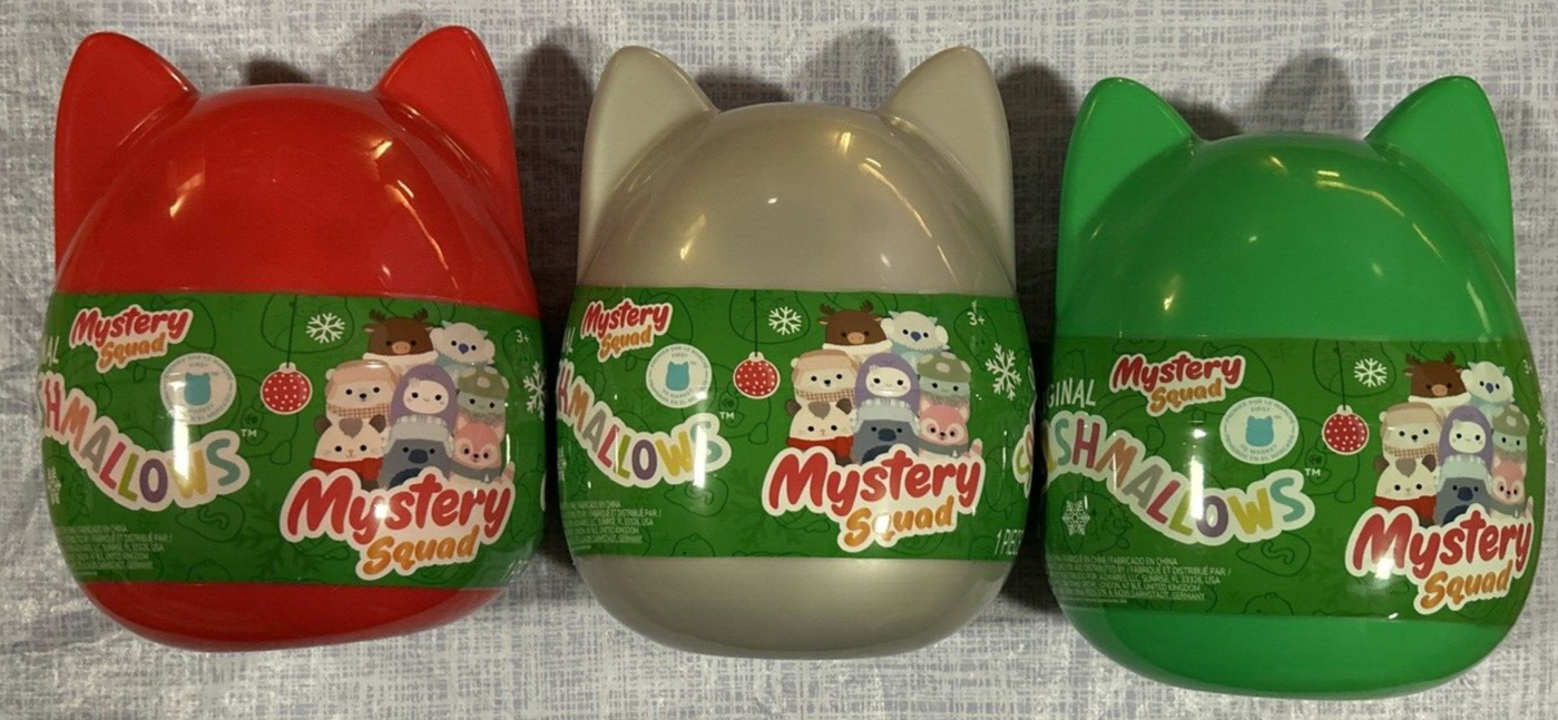 2024 NEW Squishmallow Christmas Mystery Squad Lot of 3 First Release