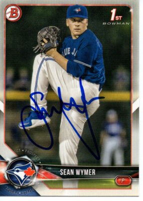 Sean Wymer Toronto Blue Jays 2018 Bowman Draft Rookie Signed Card