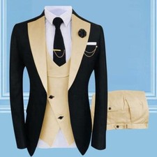Men Formal Performance Fashion 3Pieces Suit Slim Fit Single Breasted Tuxedo Prom