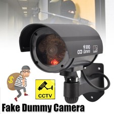 Dummy Fake Camera CCTV Video Surveillance Security Cameras W/ Flashing LED Light