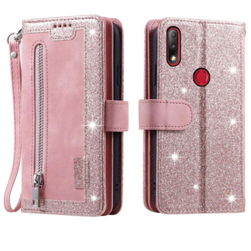 For Asus Zenfone Max Plus (M2)Wallet Case,Leather Zipper Magnetic Flip Card Case - Picture 22 of 26