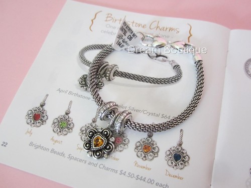 Brighton Beverly Glam Juego de Regalo 2 Tapones y 1 Piedra de Nacimiento Nuevo Brazalete Nuevo en Caja - Imagen 4 de 5