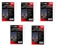 (500 Count) Ultra Pro Postcard Sleeves Archival Safe (5 Packs) Acid Free No PVC