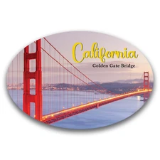 Magnet Me Up California Golden Gate Bridge Scenic Oval Magnet Decal, 4x6 Inches