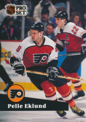 1991-92 Pro Set French #179 PELLE EKLUND - Philadelphia Flyers