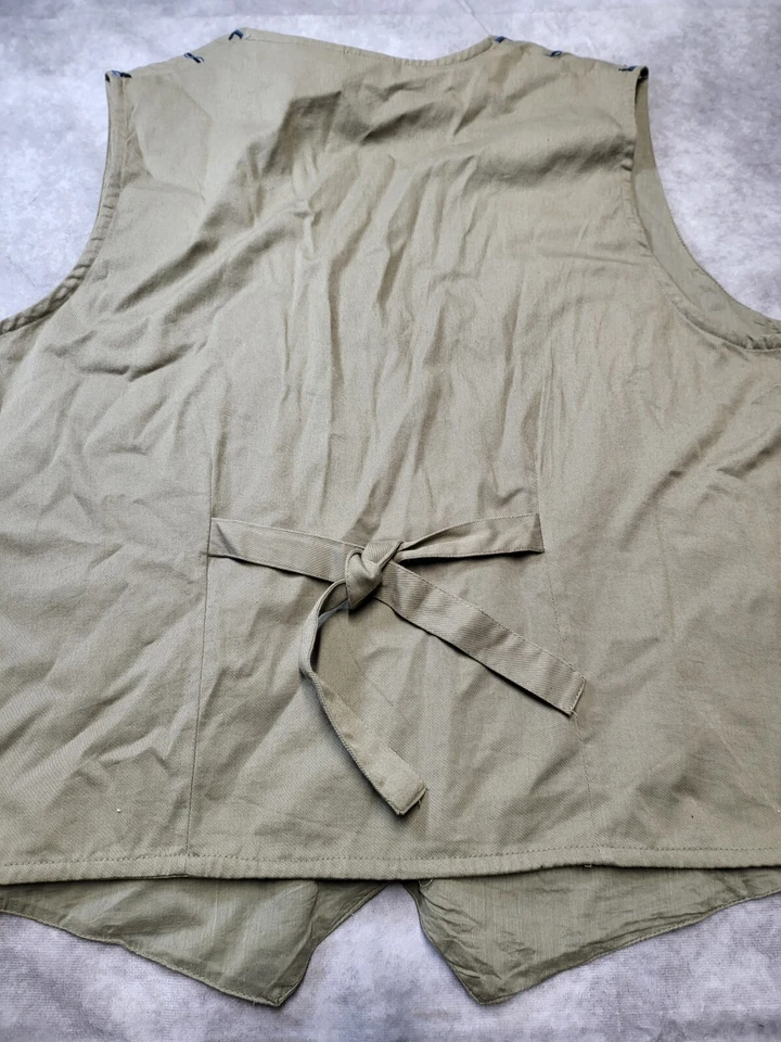 Chaqueta Chaleco Damas 22/24W Tostado Multicolor 4 Botones Atado Atrás Sh 18" Ch 26" L 24" Foto 4 de 4