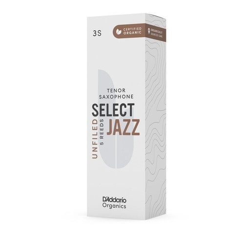 5 Pack Organic Select Jazz Tenor Saxophone Reeds, Unfiled, Strength 3 Soft Rico - Picture 5 of 24