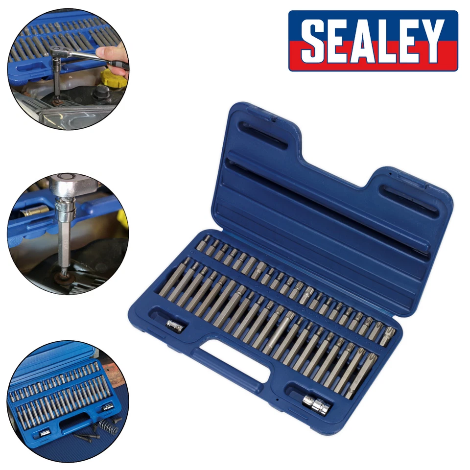 Sealey AK219 TRX-Star Torx Hex Allen Head Spline - 42pc Bit Set 3/8 1/2 Drive - Image 2 of 4