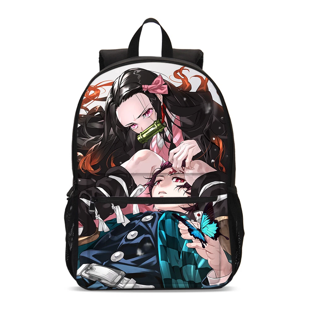 demon neko Tanjirou Students Backpack, School Bag, Back To School Gift