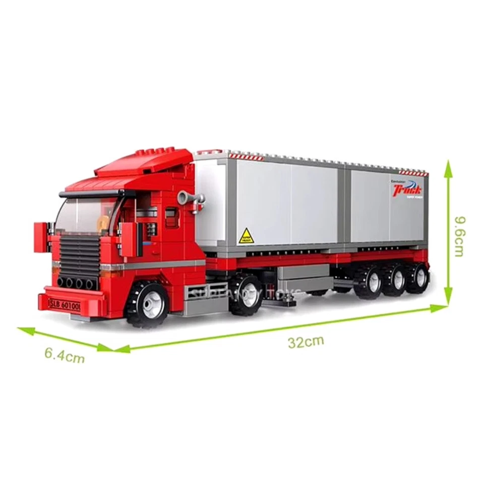 Sluban Container Truck + Load + Figures Building Blocks 345 pcs *NEW* - Image 2 of 4