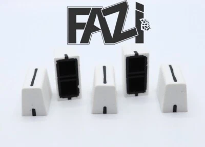 FAZI SALE! 5 x WHITE RUBBER FADER CAP TRAKTOR DJ MIXER PIONEER DJM DENON RANE VESTAX