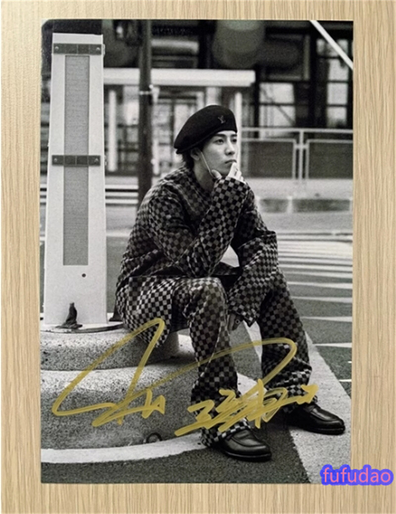 GOT7 Jackson Wang Hand Signed 6'' Photo Autograph Photos Gift 王嘉