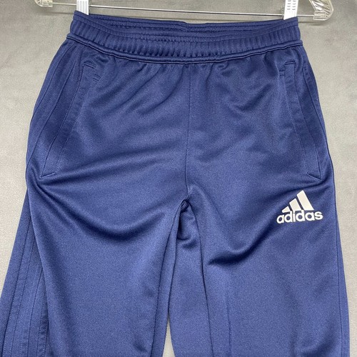 Adidas Climacool Boys Pants Large Blue Drawstring Waist Straight Trousers Active - Picture 2 of 12