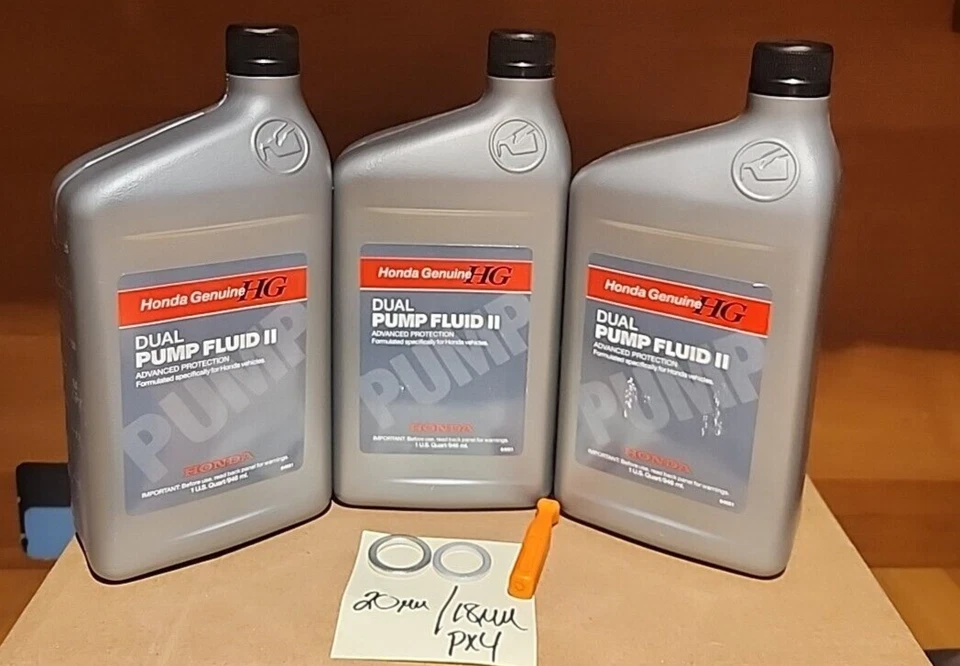 Líquido AWD Acura OEM 3 QTS con arandelas DPSF 08200-9007A MDX RDX TL HONDA BOMBA DUAL Foto 3 de 3