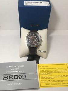 Seiko SNN241 Quartz Chronograph Field Mens Wrist Watch New With Tags | eBay