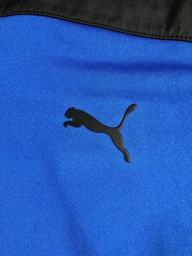Puma Mens Golf Vest Sz Medium PWRWARM Half Zip Light/Dark Blue Pockets Cinch Hem - Picture 4 of 11