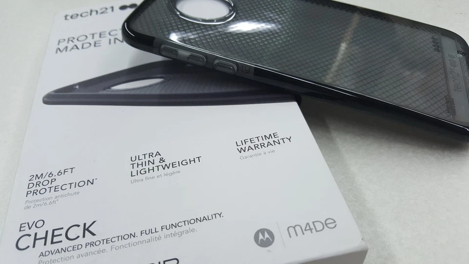 Tech21 Evo Check Case Cover for Motorola Moto Z Droid Smokey Black - Image 4 of 4