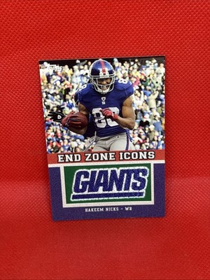 2011 TOPPS FOOTBALL  ICONS Hakeem Nicks  New York Giants legend
