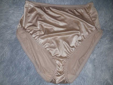 Vtg Vanity Fair Beige Satin Nylon Hi Cut Panties SZ 2XL 9