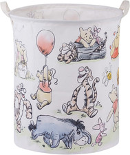 Bear Storage Basket,Nursery Large Hamper Canvas Laundry Basket Foldable with Wat