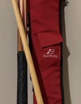 EASTPOINT Vintage Stripe Wooden Billiard 2 Piece Cue 19OZ w/ Soft