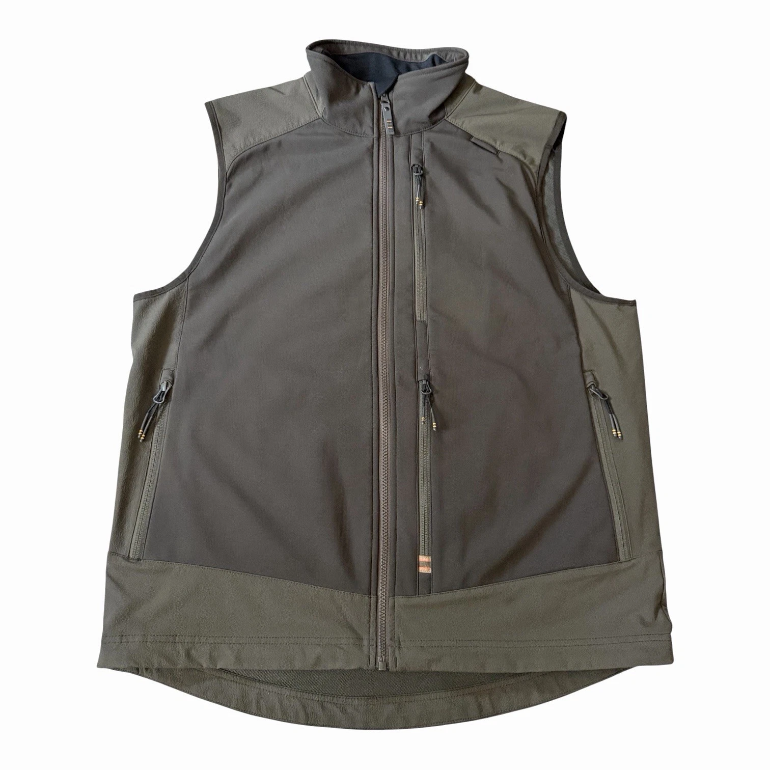 Beretta Men’s Butte Softshell Hunting Vest Sz L Moss Brown Bark Made Italy EUC - product detail image 1
