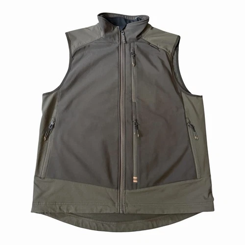 Beretta Men’s Butte Softshell Hunting Vest Sz L Moss Brown Bark Made Italy EUC video thumbnail
