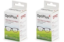 OptiPlus 30-Count Anti-Fog Lens Wipes for all Eyewear (2-Pack)