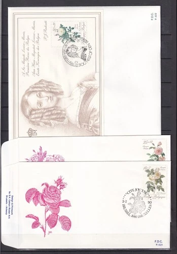 [LG79130] Belgium N°2353/2354FDC Flowers First Day Cover COB € 15,75 MIX