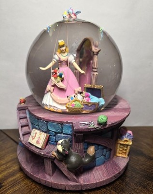 RARE Disney Cinderella Snow Globe A Dream Is A Wish Your Heart Makes Music Box